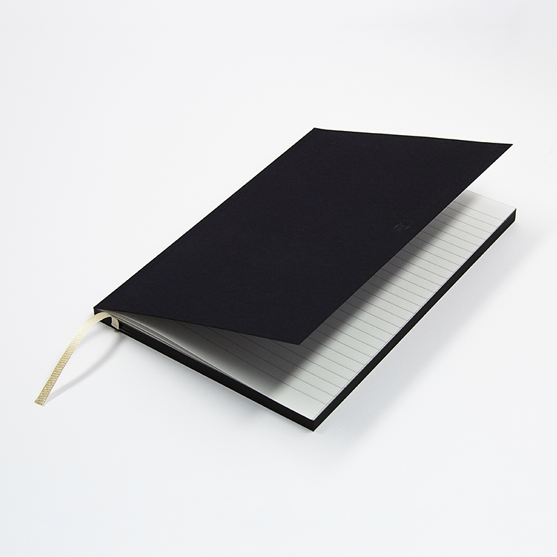Notizbuch mit Farbschnitt schwarz